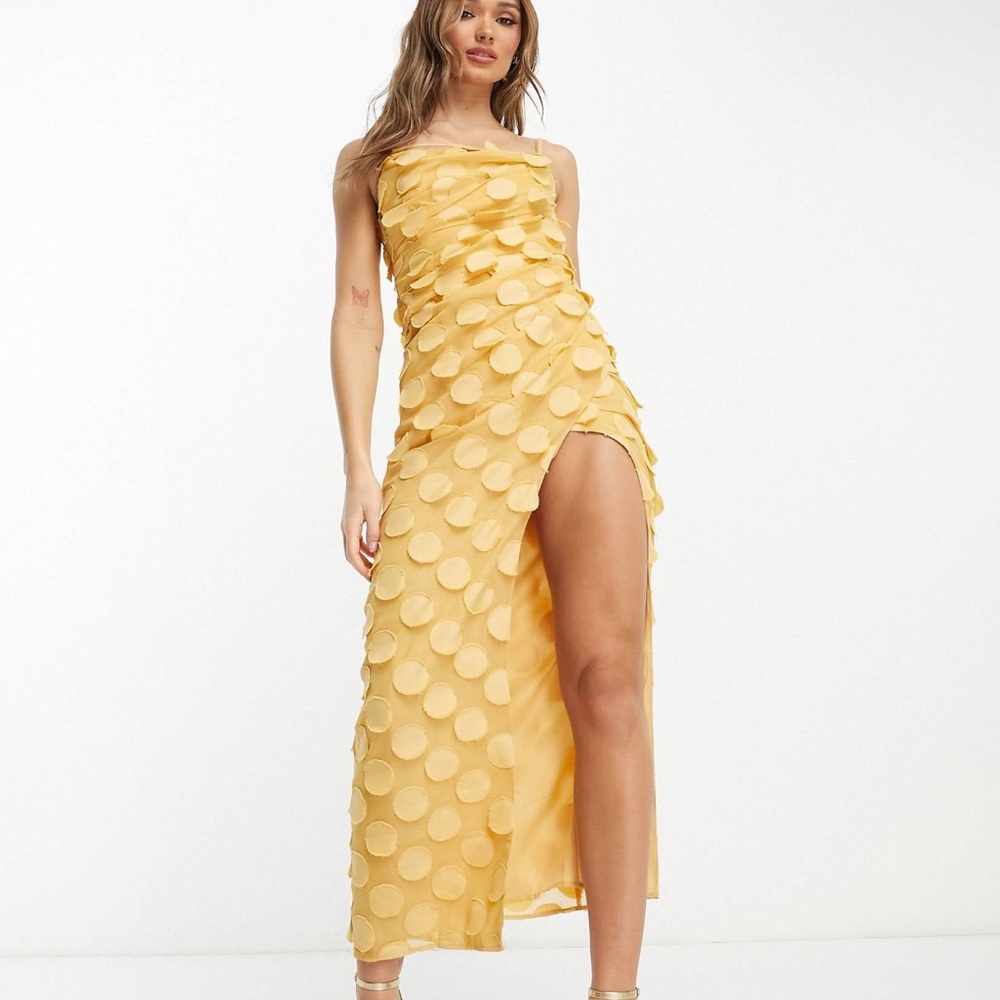 ASOS Design textured cowl maxi dress